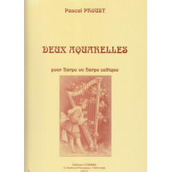 Proust Pascal - 2 Aquarelles <br> Pour harpe ou harpe celtique