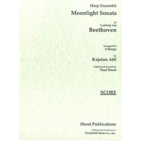 Beethoven Ludwig van - Moonligth sonata (4 harpes)
