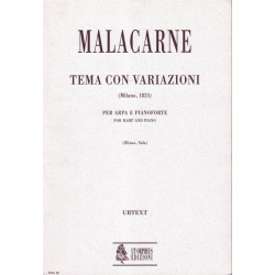 Malacarne Domenico - Tema con variazioni<br> per arpa e pianoforte