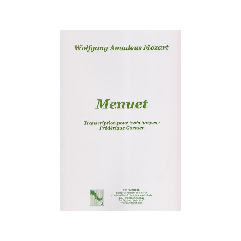 Mozart Wolfgang Amadeus - Menuet (3 harpes)