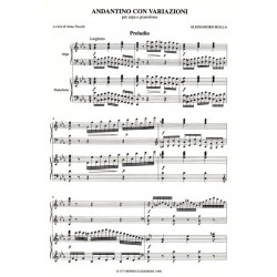 Rolla Alessandro - Andantino con variazioni<br> per arpa e pianoforte o violino e arpa