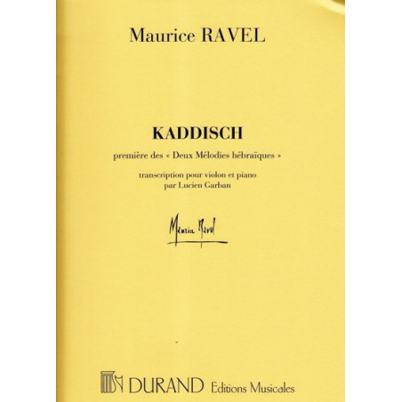 Ravel Maurice - Kaddisch premi