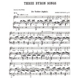 Schumann Robert - 3 Byron songs op.95 <br> (voix & harpe - voice & harp)