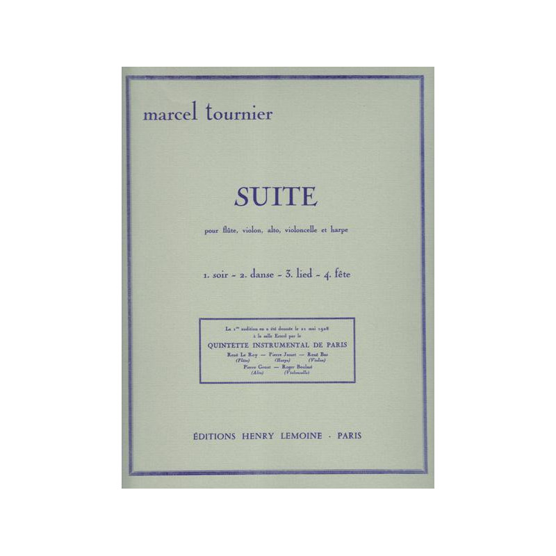 Tournier Marcel - Suite (alto, violon, violoncelle & harpe)