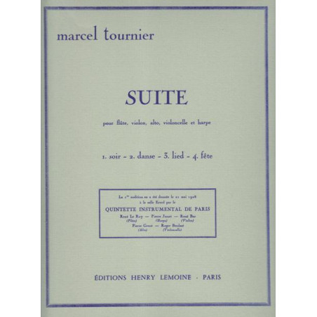 Tournier Marcel - Suite (alto, violon, violoncelle & harpe)