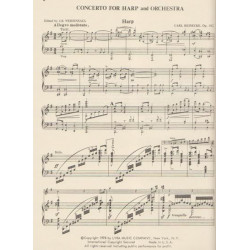 Reinecke Carl - Concerto harpe & orchestre (partie harpe)