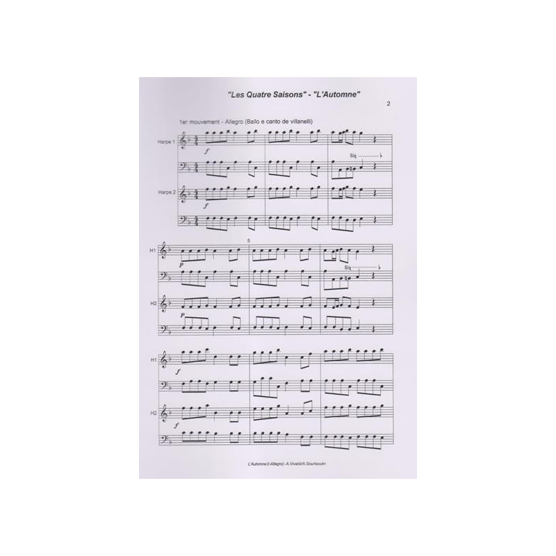 Vivaldi Antonio - Les quatre saisons vol. 2 (1, 2, 3 harpes 