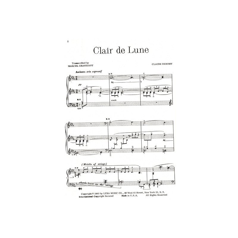 Debussy Claude - Clair de lune (Marcel Grandjany)