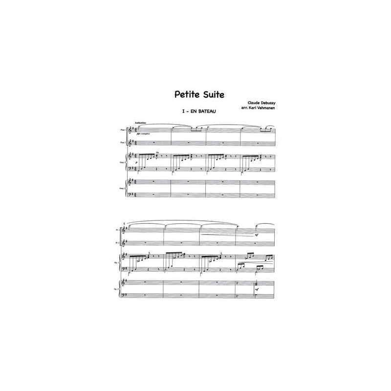 Debussy Claude - Petite Suite (two flutes and two harps)