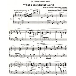 Weiss George David and Thiele Bob - What a Wonderful World <br> arranged for Harp by Paul Baker