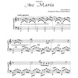 Schubert Franz - Ave Maria & Serenade <br> arranged for Harp by Daniel Burton