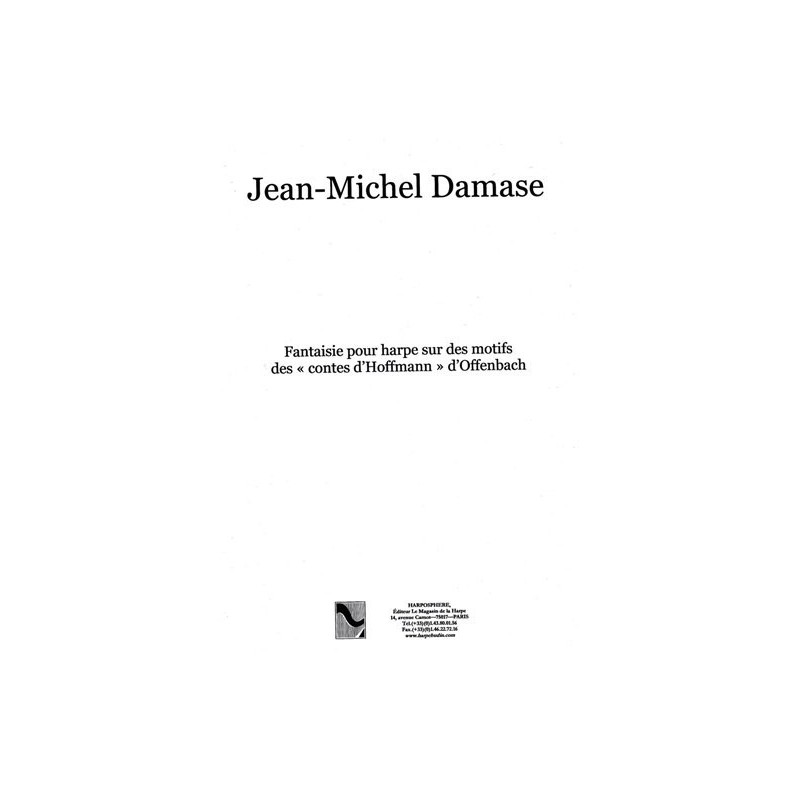 Damase Jean-Michel - Fantaisie pour harpe sur des motifs <br> des "Contes d'Hoffmann" d'Offenbach