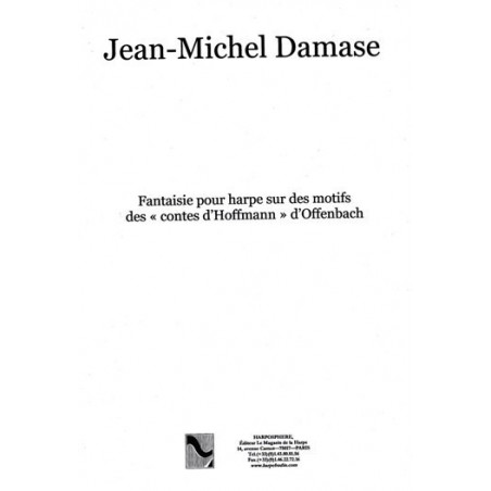 Damase Jean-Michel - Fantaisie pour harpe sur des motifs <br> des "Contes d'Hoffmann" d'Offenbach