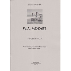 Mozart Wolfgang Amadeus - Sonata No 1 K67 (clarinette et harpe)