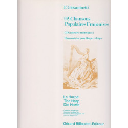 Giovaninetti Frank - 22 chansons populaires françaises pour harp