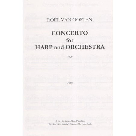 Oosten Roel van - Concerto for harp and Orchestra (harp part)