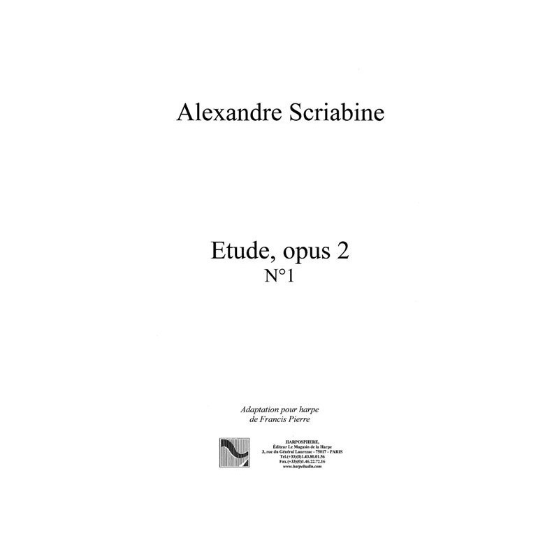 Scriabine Alexandre - Etude Op.2 N°1 (Francis Pierre)