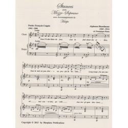 Hasselmans Alphonse - Stances (mezzo-soprano & harp)