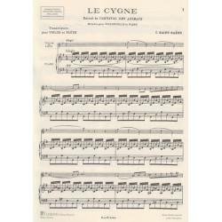 Saint Saëns Camille - Le cygne (flûte ou violon & harpe)