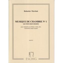 Martinu Bohuslav - Musique de chambre n°1, parties (alto, clarinette, piano, violon, violoncelle & harpe)