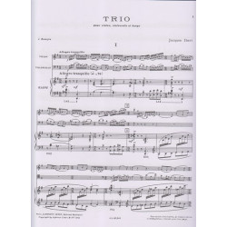 Ibert Jacques - Trio (violon, violoncelle & harpe)