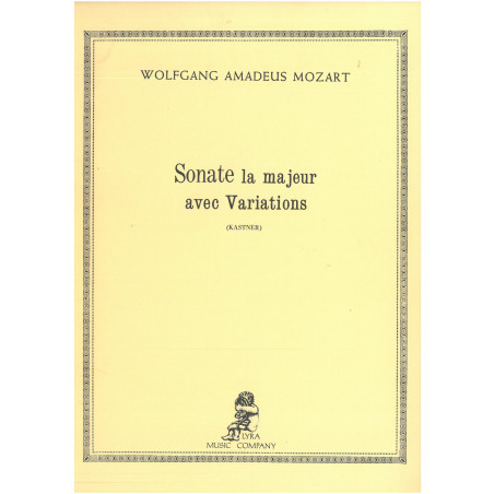 Mozart Wolfgang Amadeus - Sonate en La Majeur