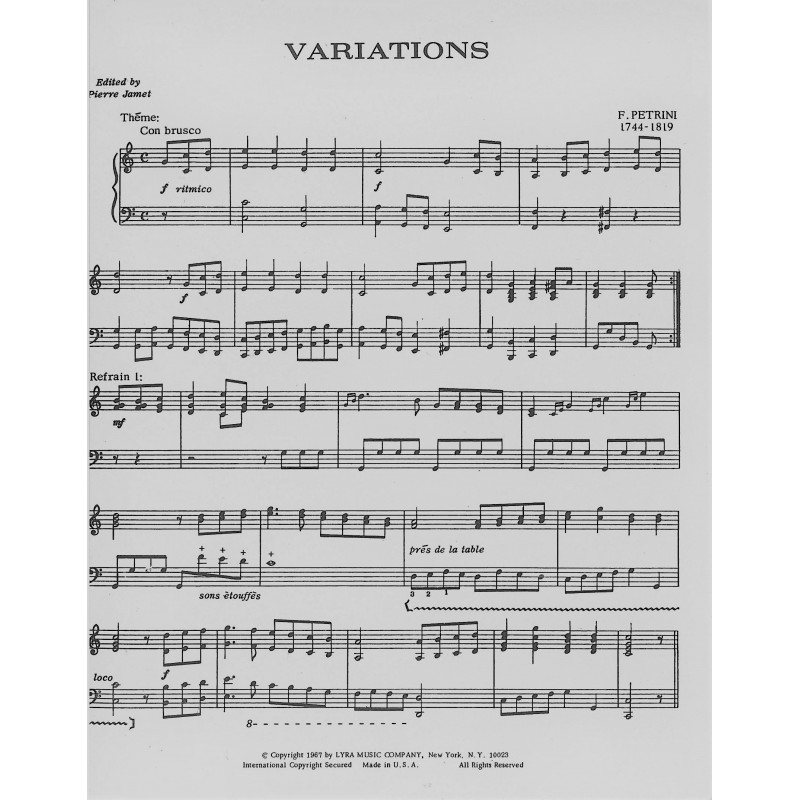 Petrini François - Variations