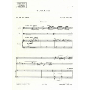Debussy Claude - Sonate en trio (conducteur) (flûte, alto & harpe)