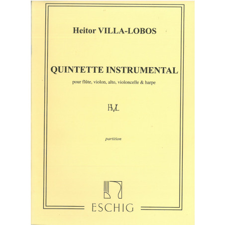 Villa-Lobos Heitor - Quintette Instrumental, parties (alto, flûte, violon, violoncelle & harpe)