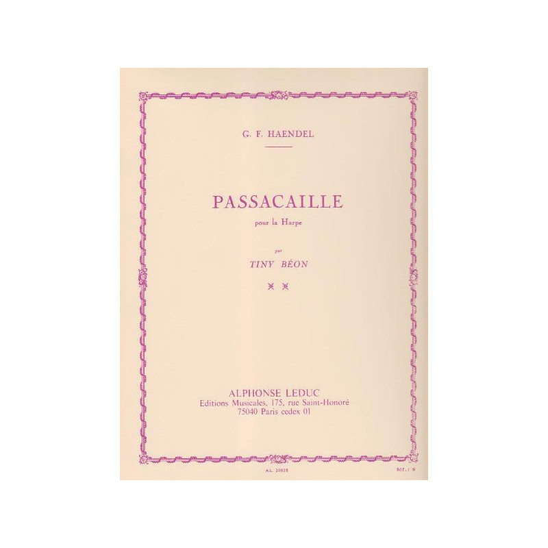 Haendel Georg Friedrich - Passacaille (B