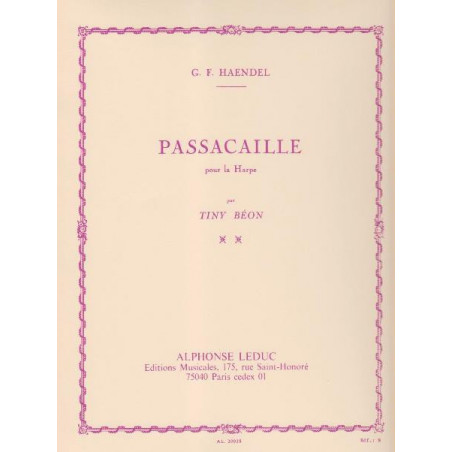 Haendel Georg Friedrich - Passacaille (B