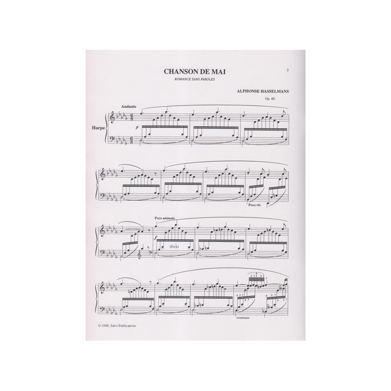 Hasselmans Alphonse - Chanson de mai op.40 Romance sans paroles (Salvi)