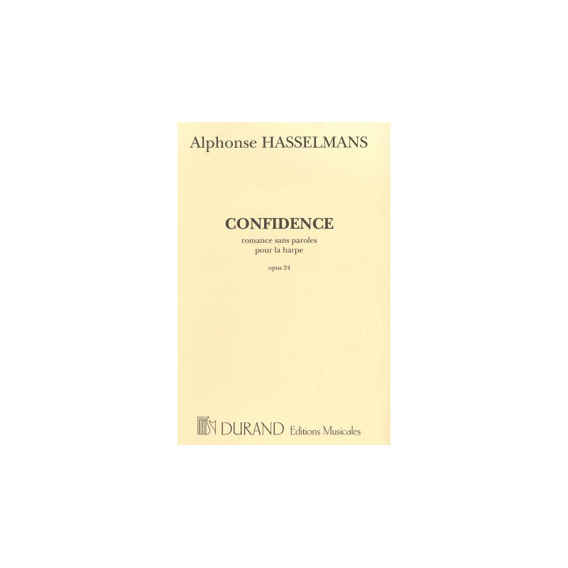 Hasselmans Alphonse - Confidence Romance sans parole pour la harpe (Durand)