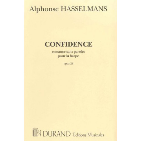 Hasselmans Alphonse - Confidence Romance sans parole pour la harpe (Durand)